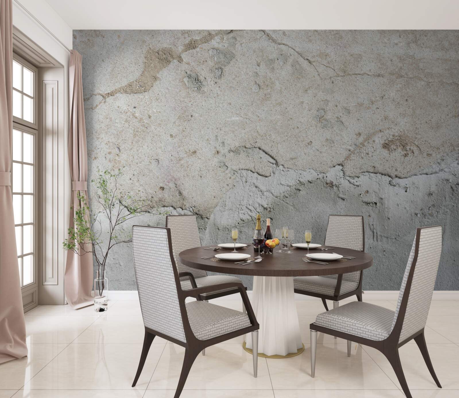 Fototapet perete de beton cu defecte