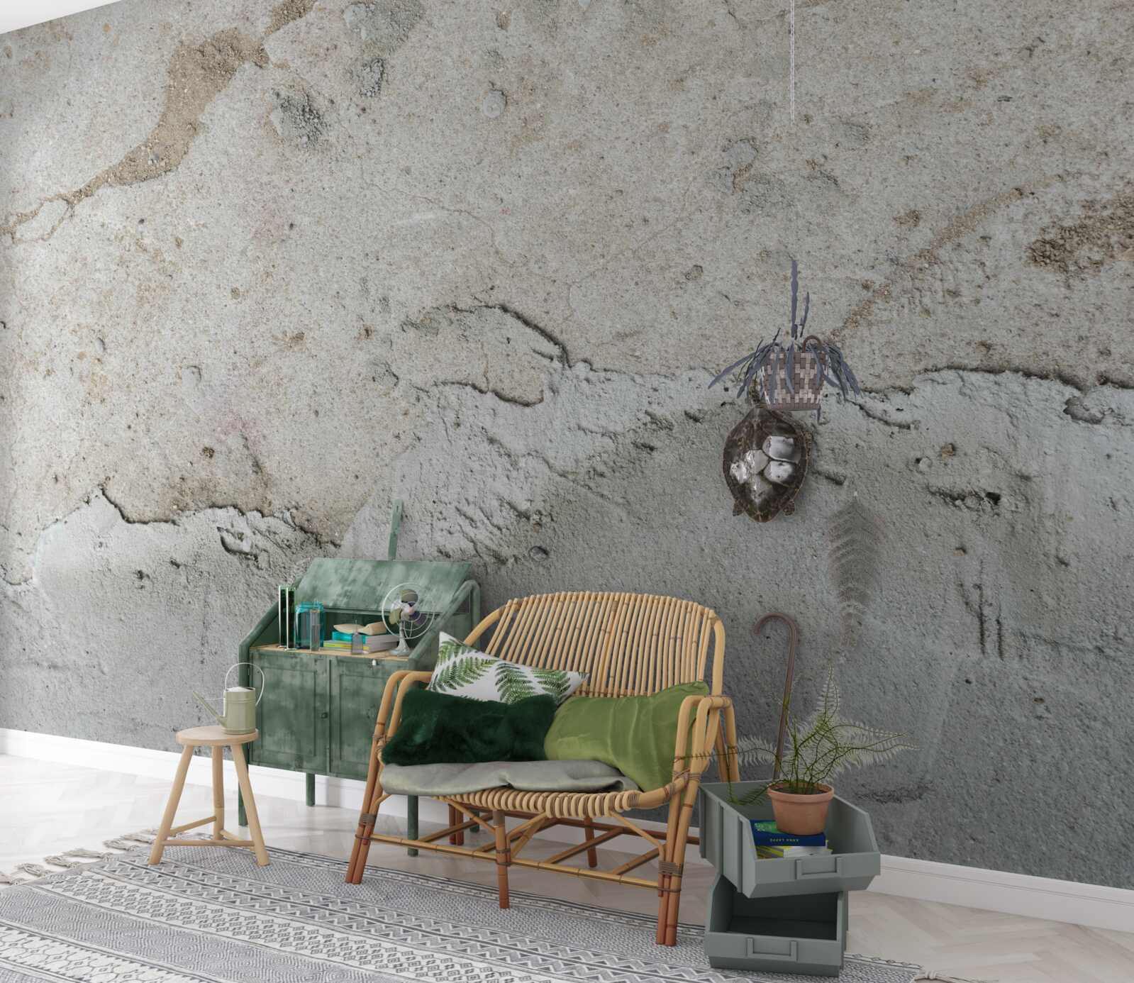 Fototapet perete de beton cu defecte