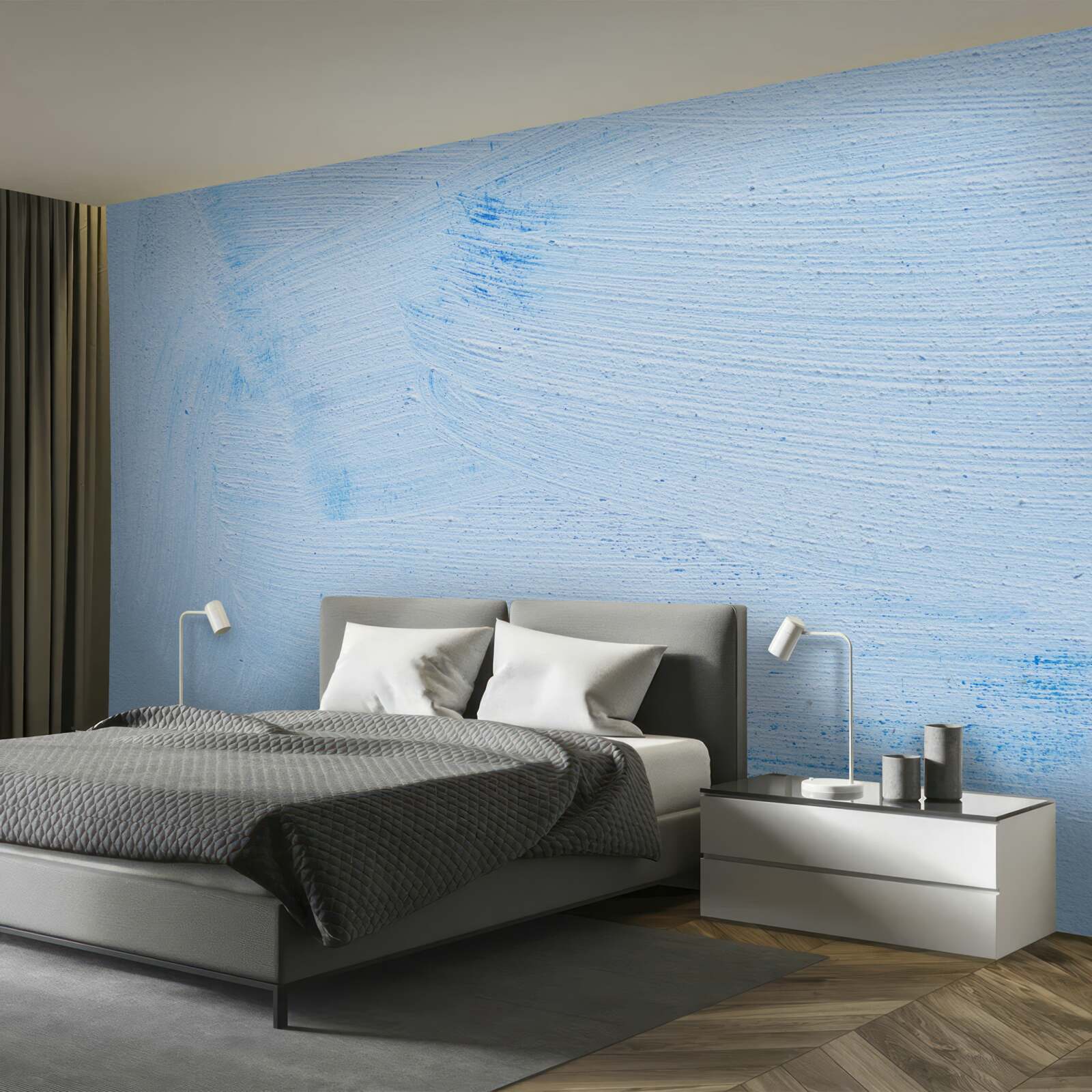 Fototapet un strat de tencuială moale de culoare azurie