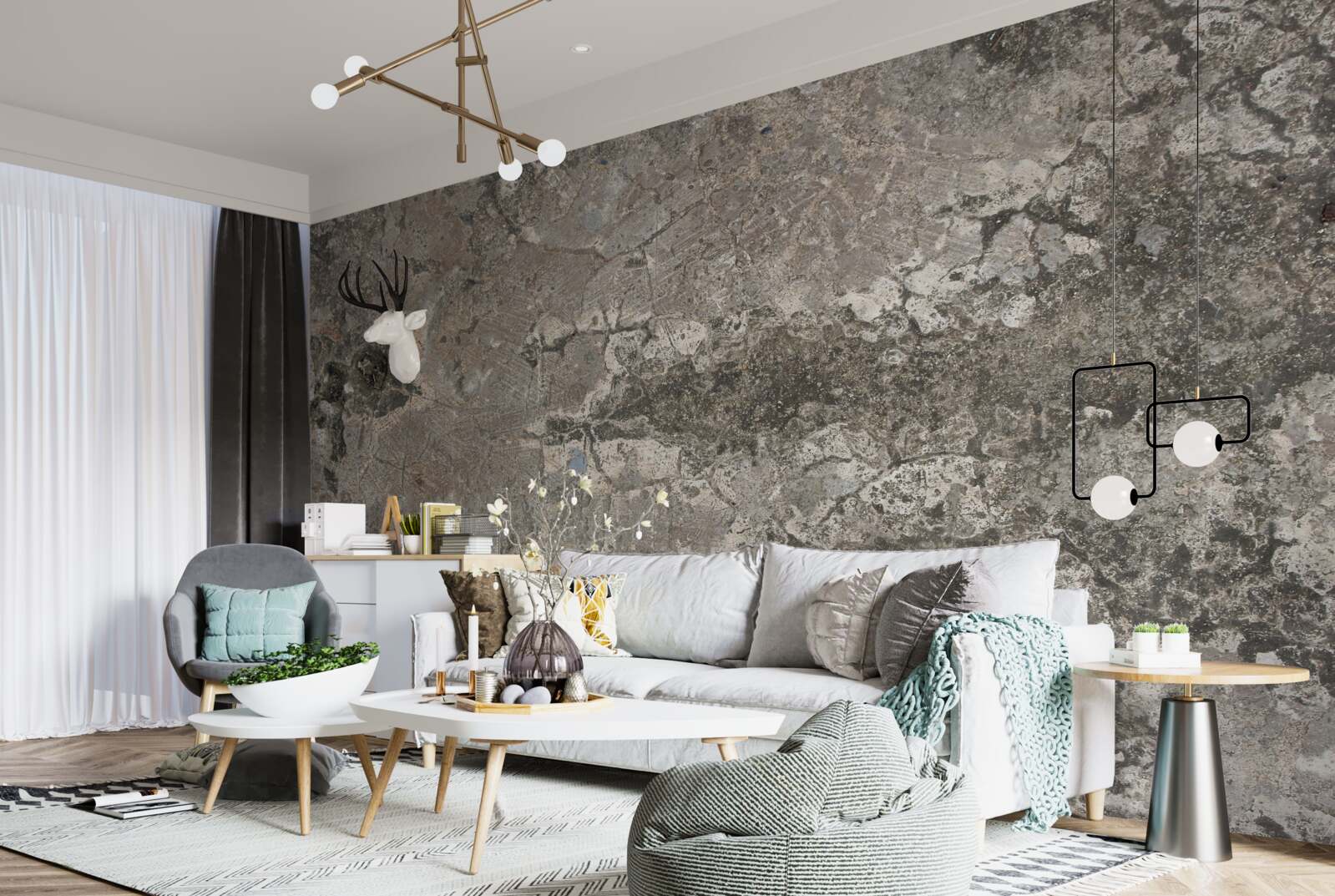 Fototapet rocă de granit gri