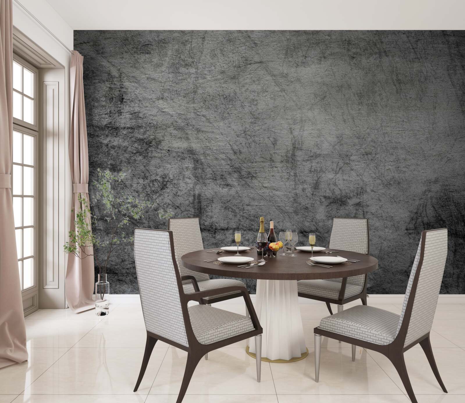 Fototapet fundal gri vechi marcat cu zgârieturi