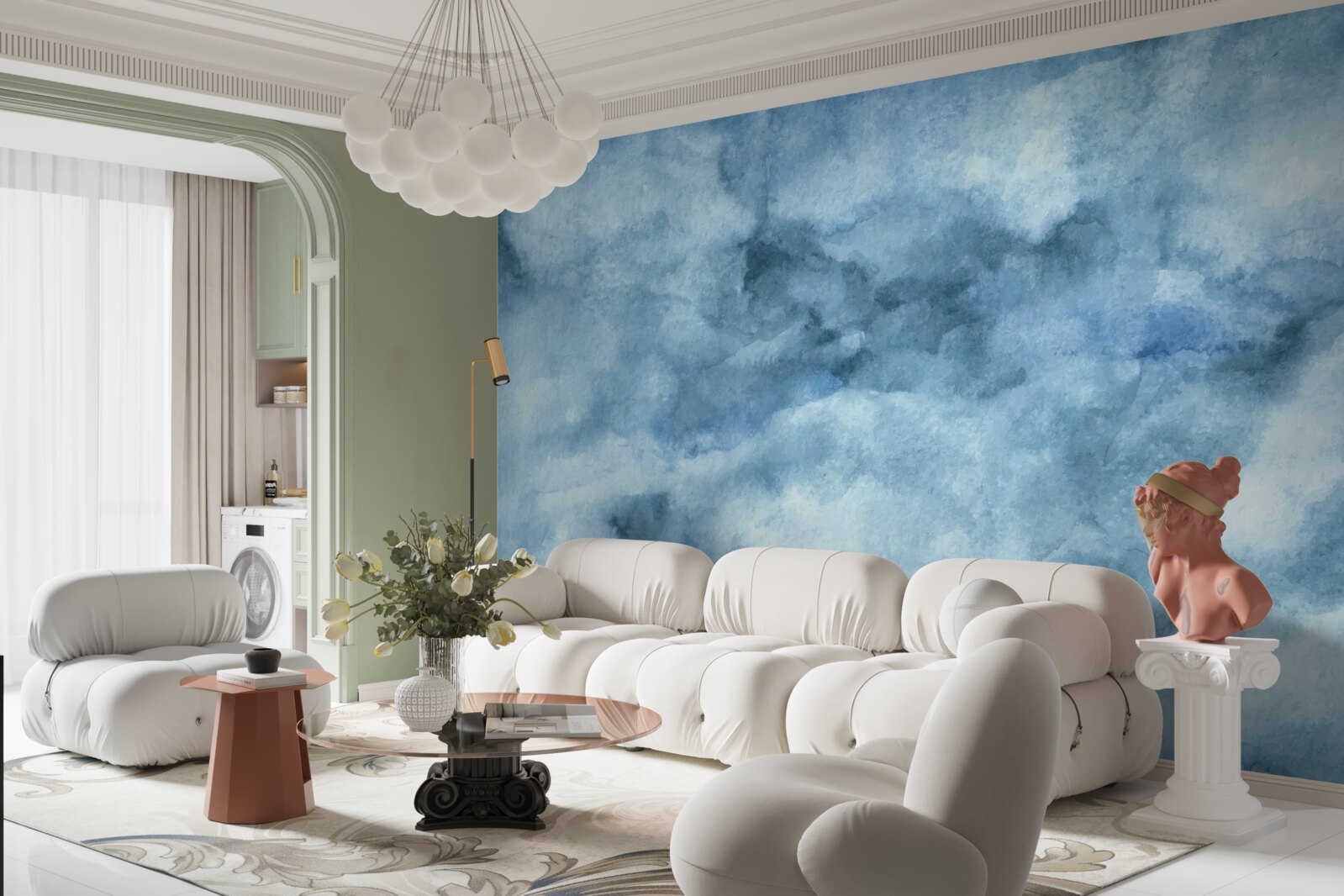 Fototapet nebuloasă slabă de nori