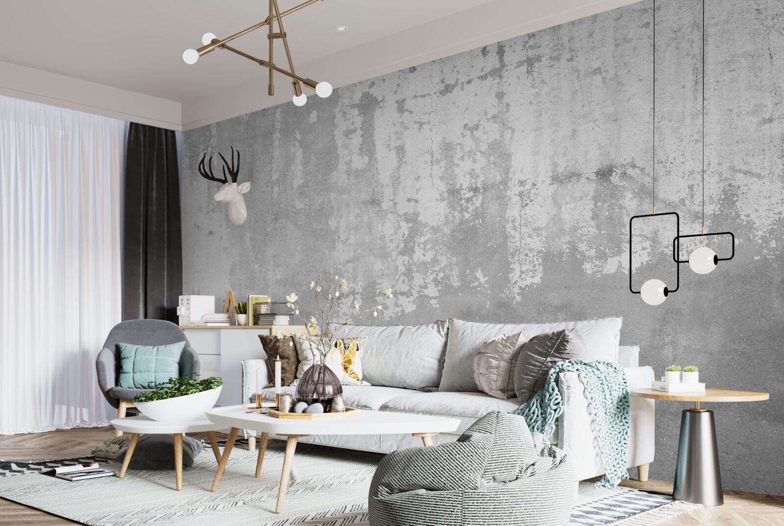 Fototapet în afara casei este un zid gri