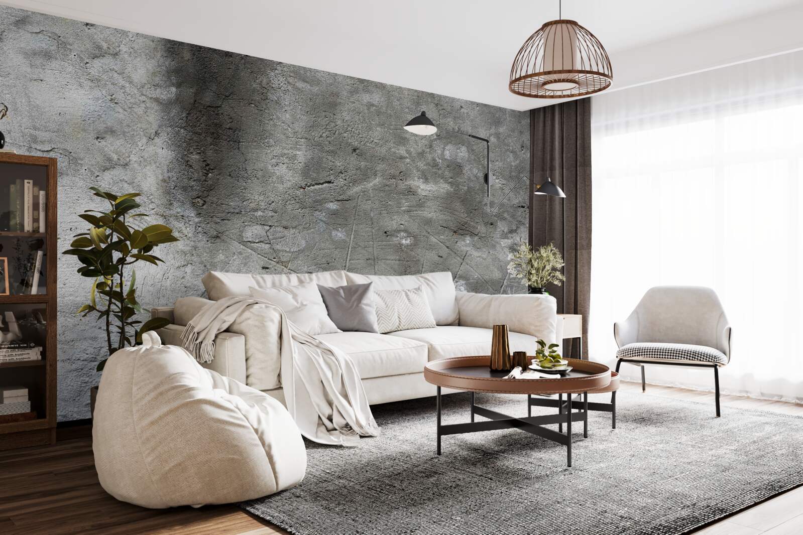 Fototapet fundal cu o nuanță de gri murdar