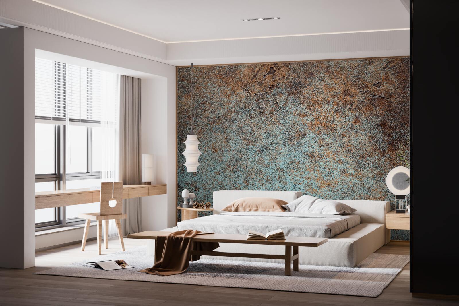 Fototapet acoperire din fier oxidat închis