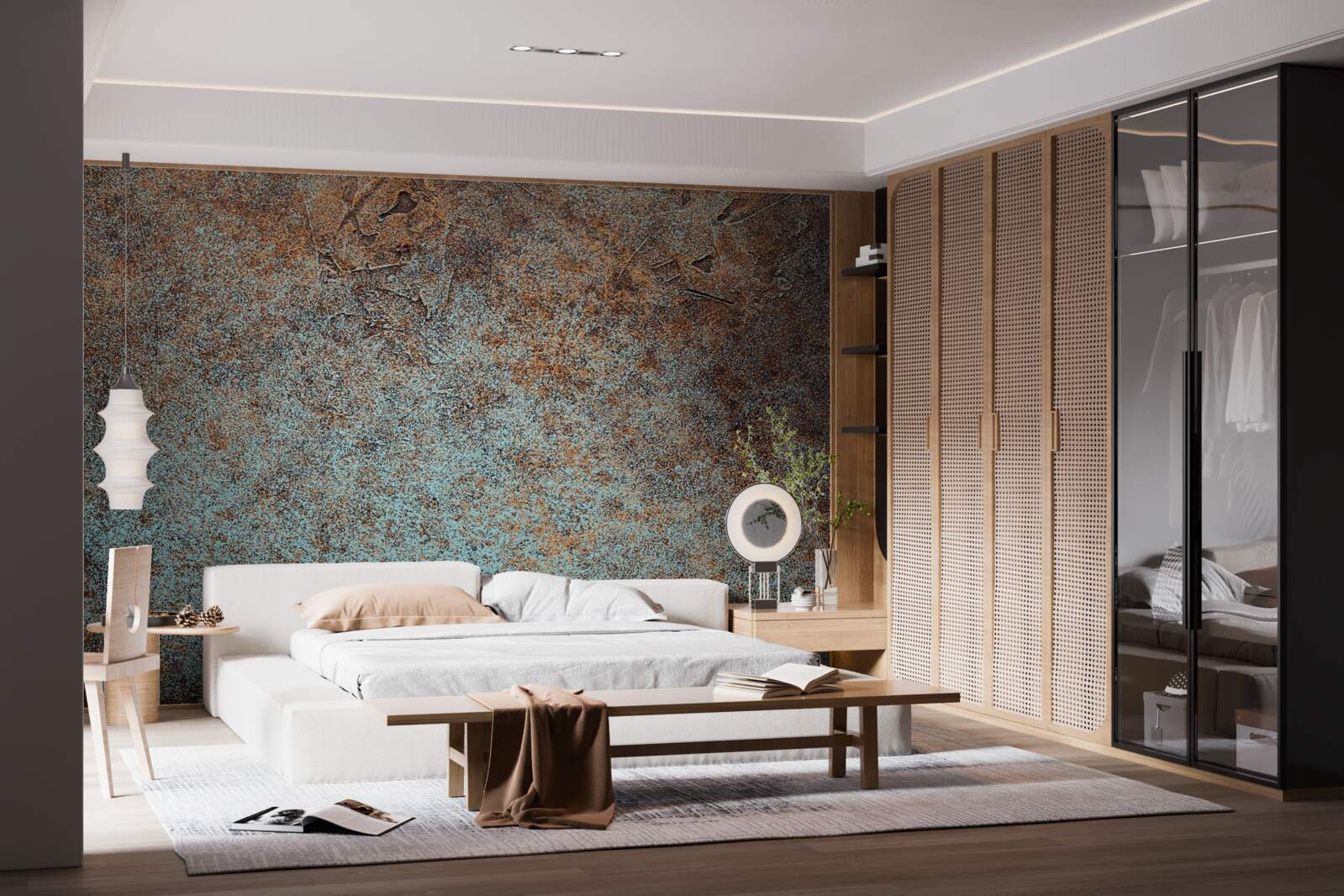 Fototapet acoperire din fier oxidat închis