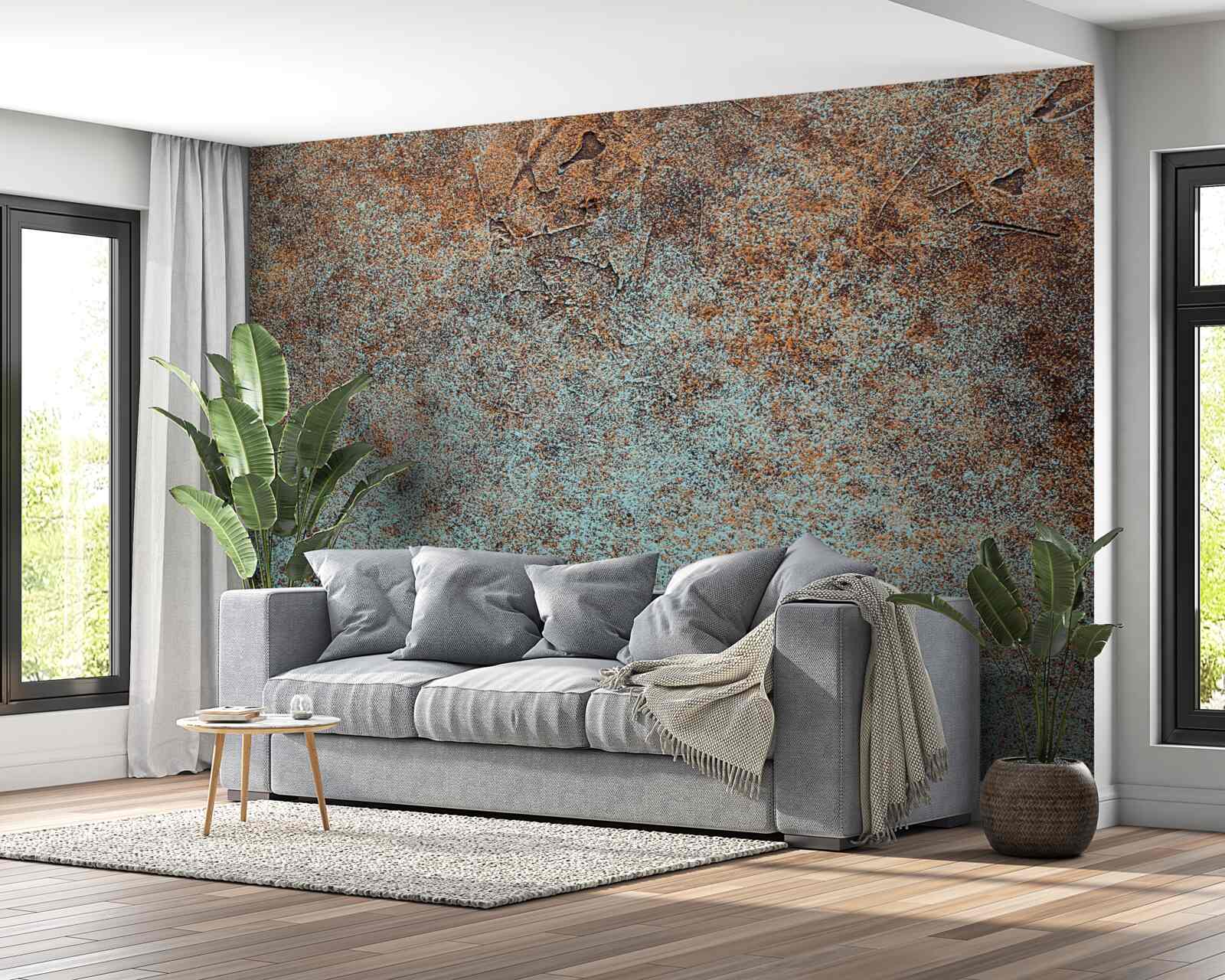 Fototapet acoperire din fier oxidat închis