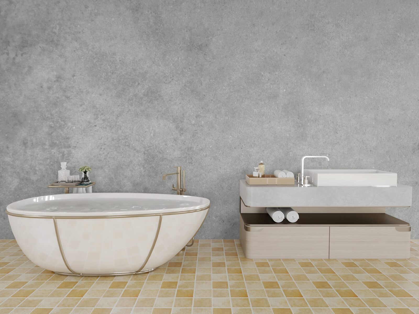 Fototapet Peretele este realizat din beton într-o nuanță gri deschis