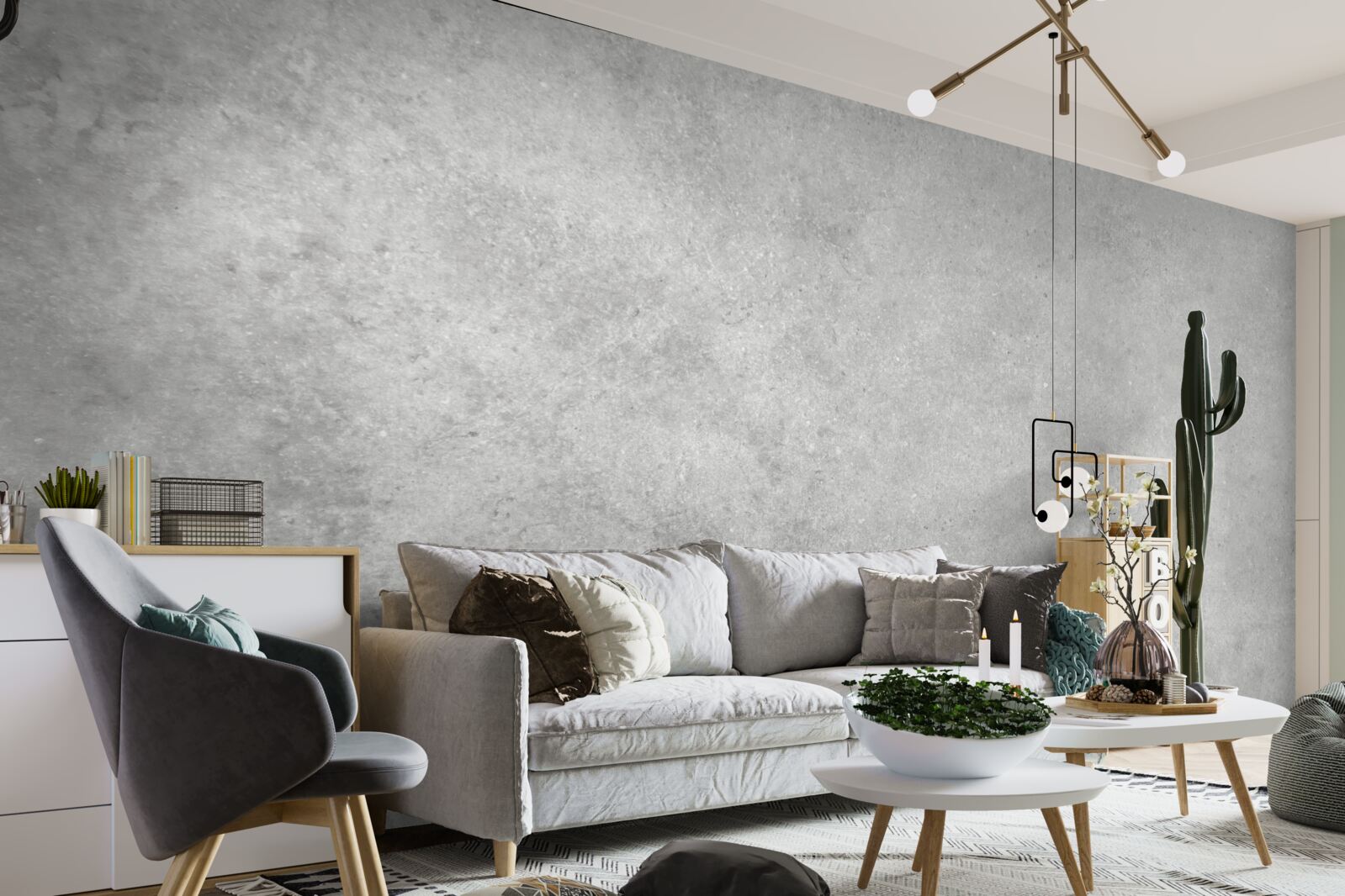 Fototapet Peretele este realizat din beton într-o nuanță gri deschis