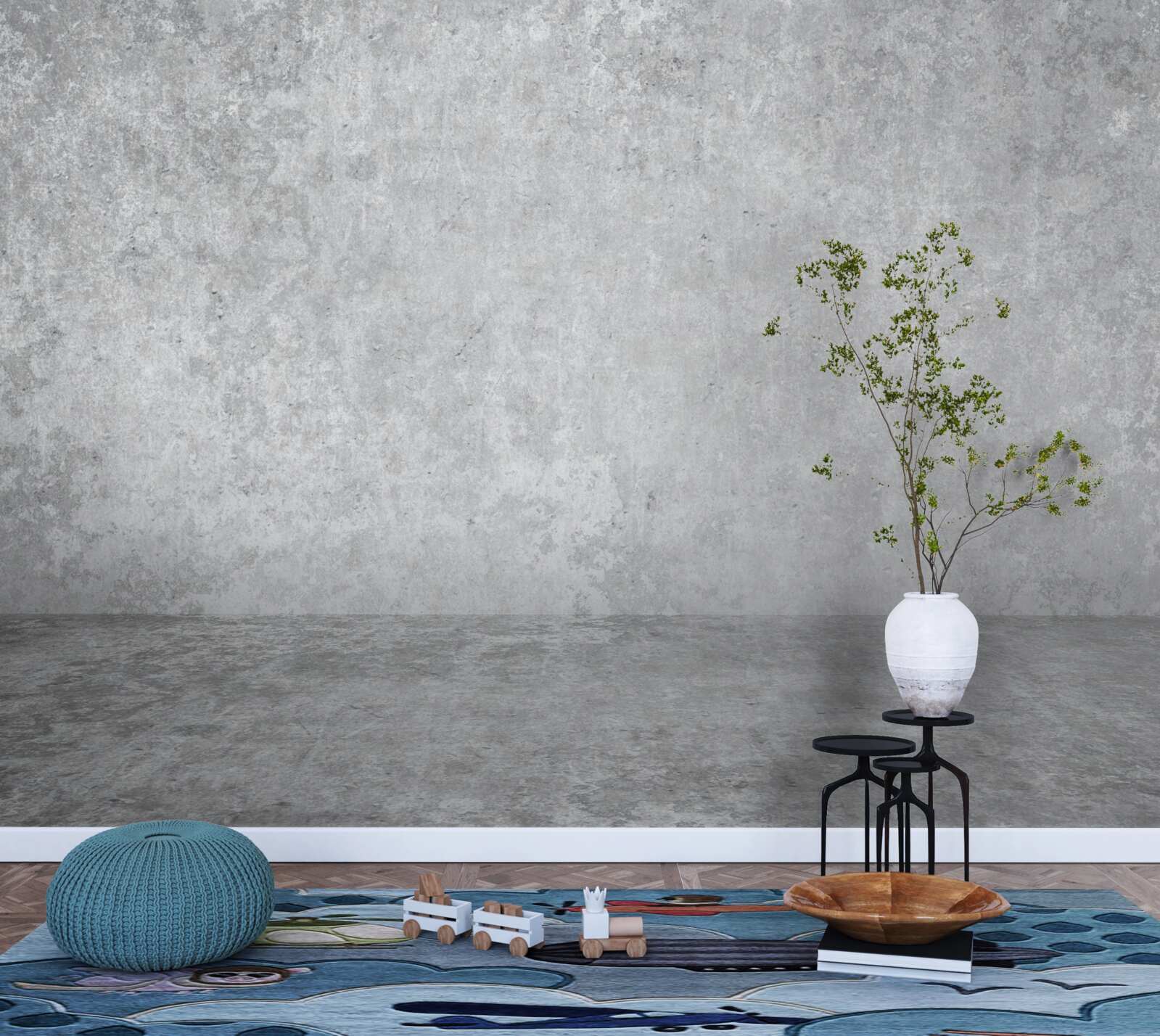 Fototapet zid de beton gri deschis