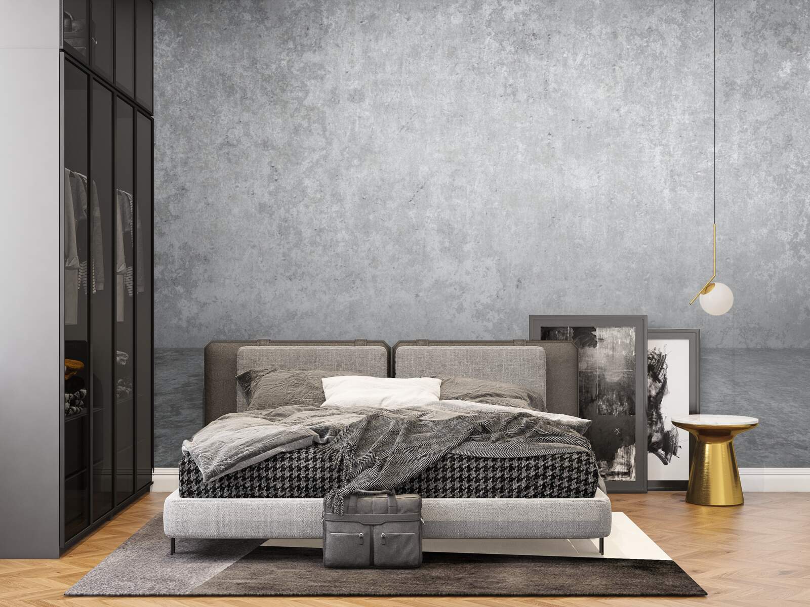 Fototapet zid de beton gri deschis