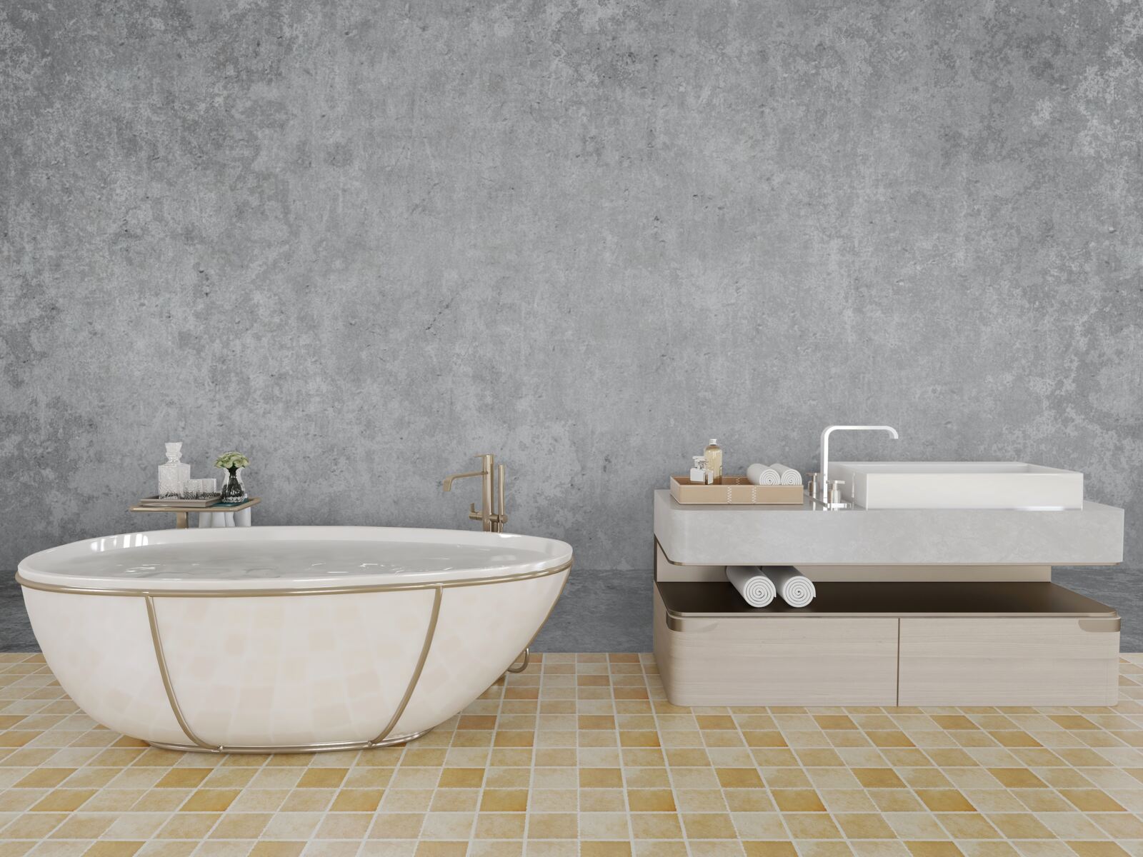 Fototapet zid de beton gri deschis