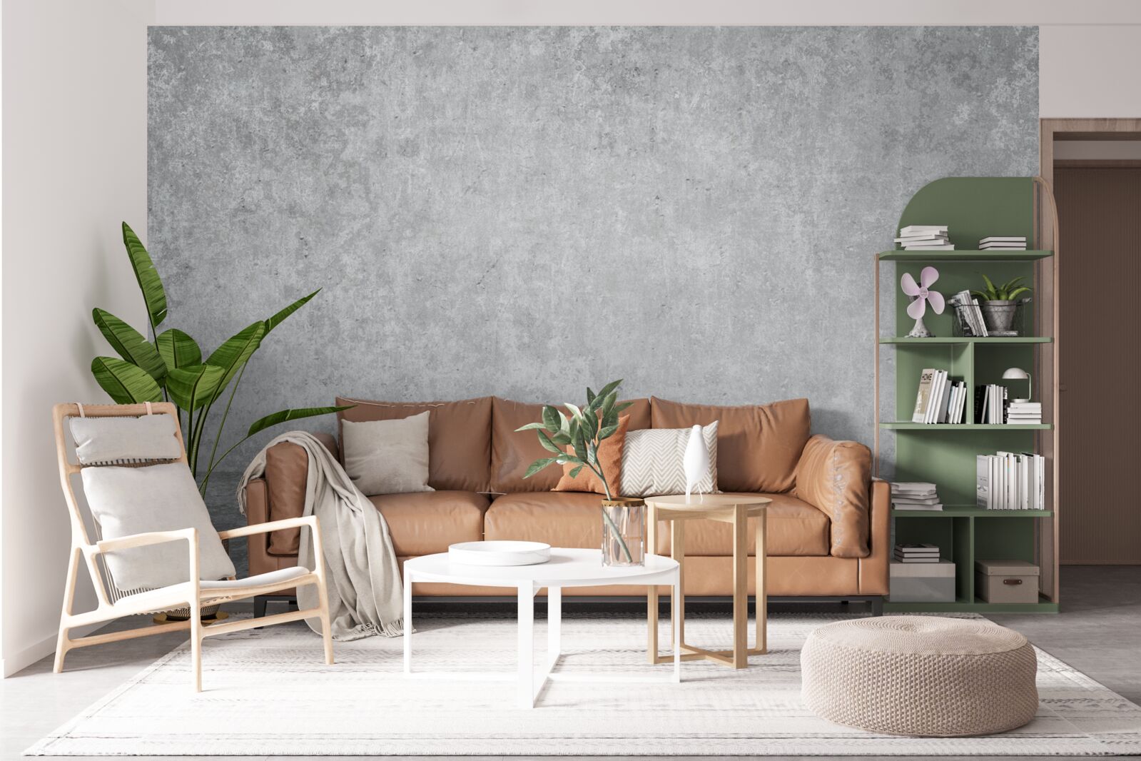 Fototapet zid de beton gri deschis