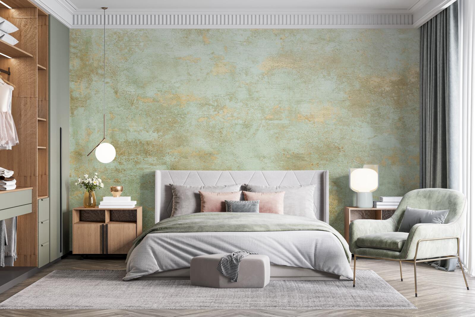 Fototapet auriu cu kaki