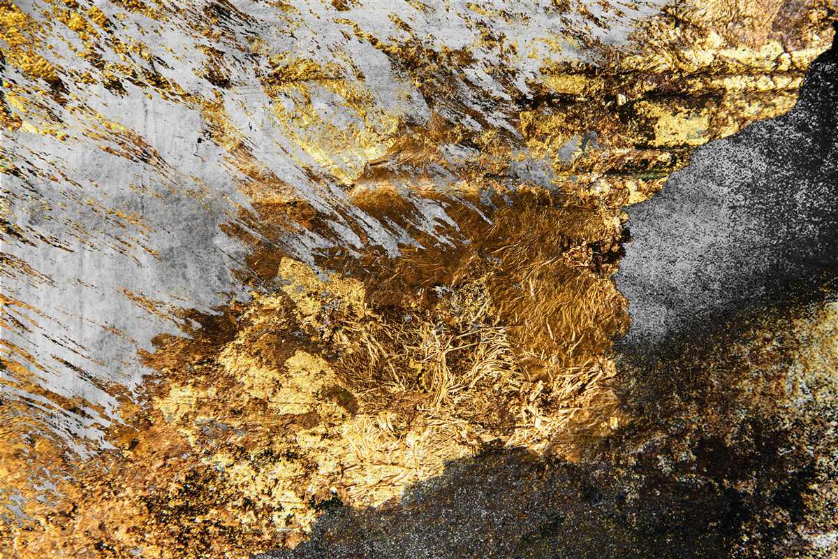 Fototapet piatră naturală acoperită cu praf de aur