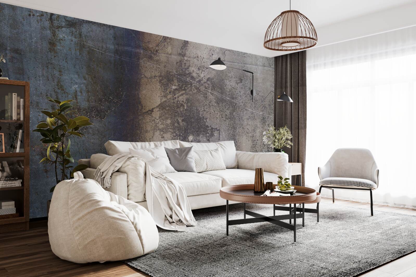 Fototapet construcție din metal întunecat