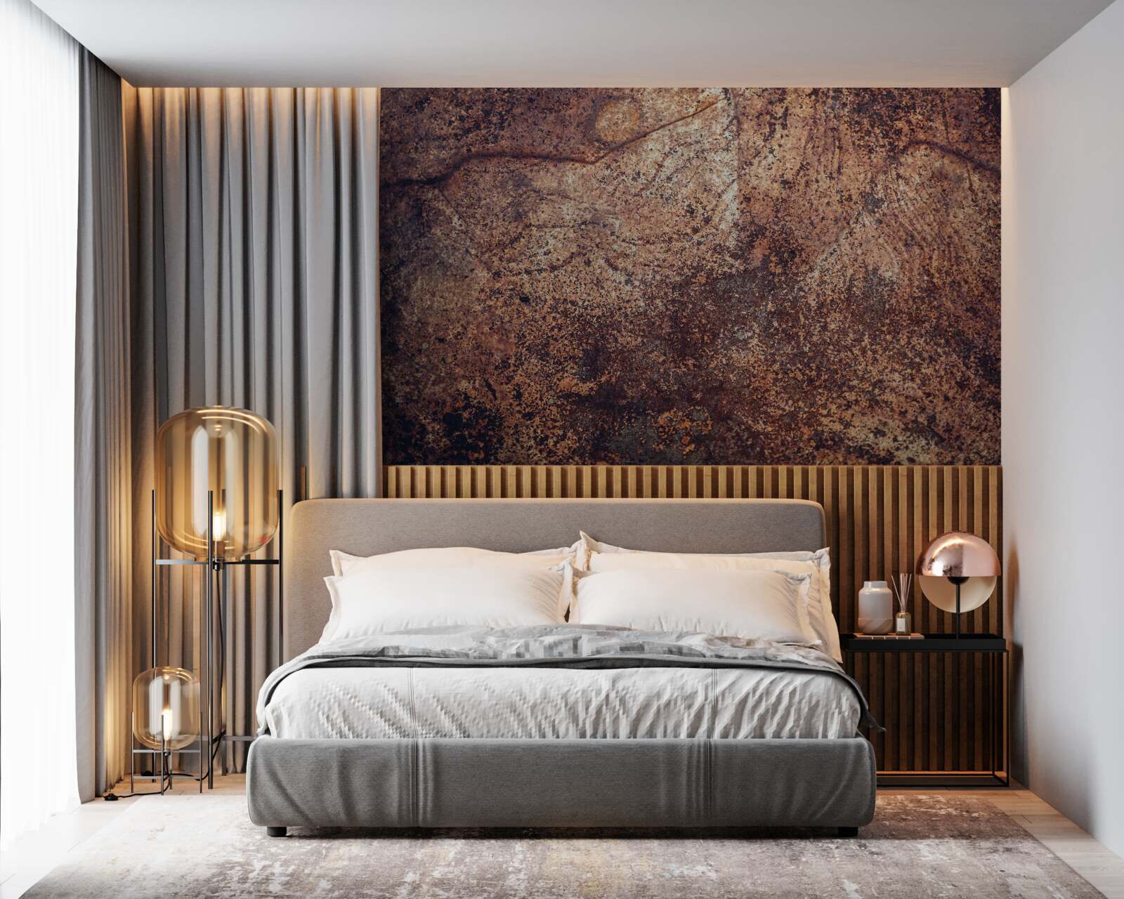 Fototapet zone întunecate de rugină