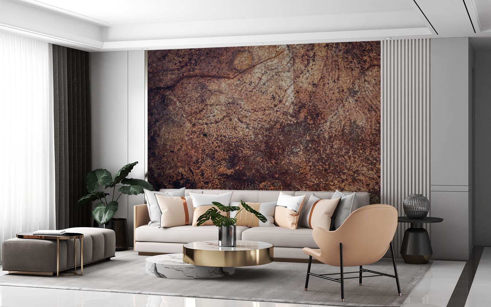 Fototapet zone întunecate de rugină