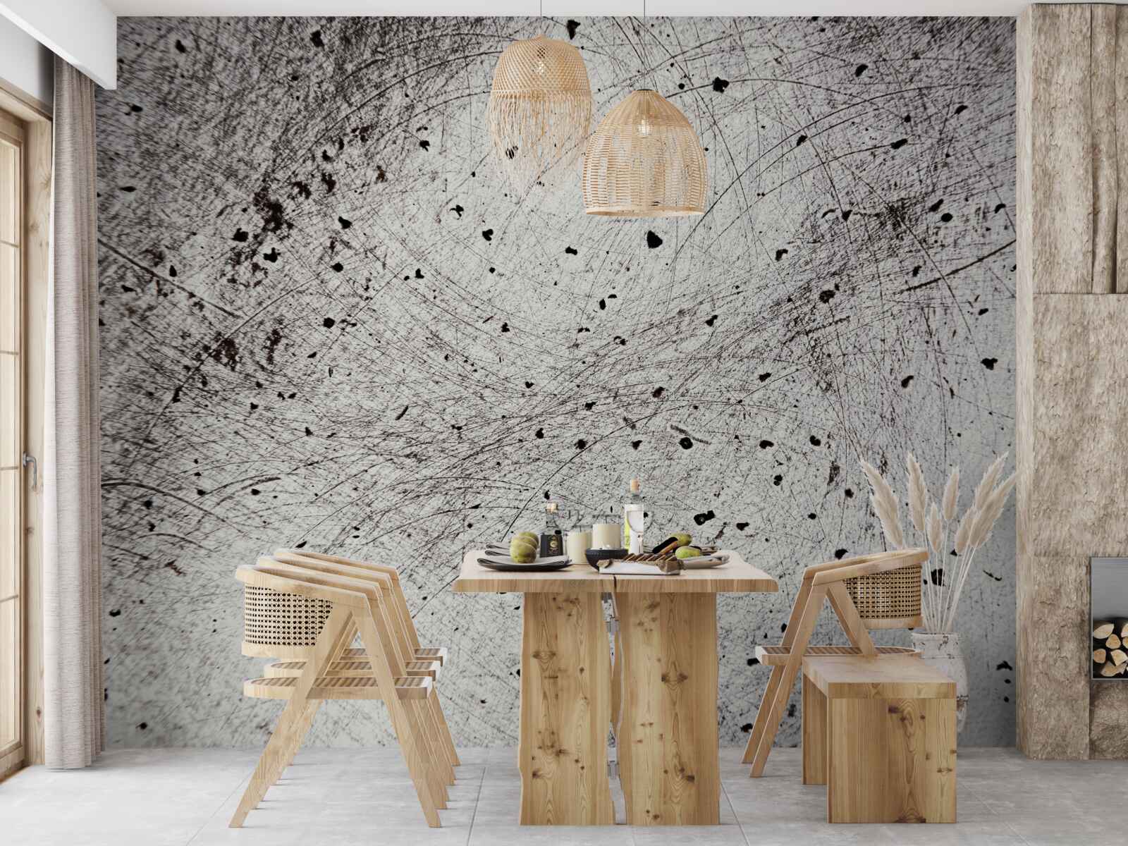 Fototapet beton gri închis