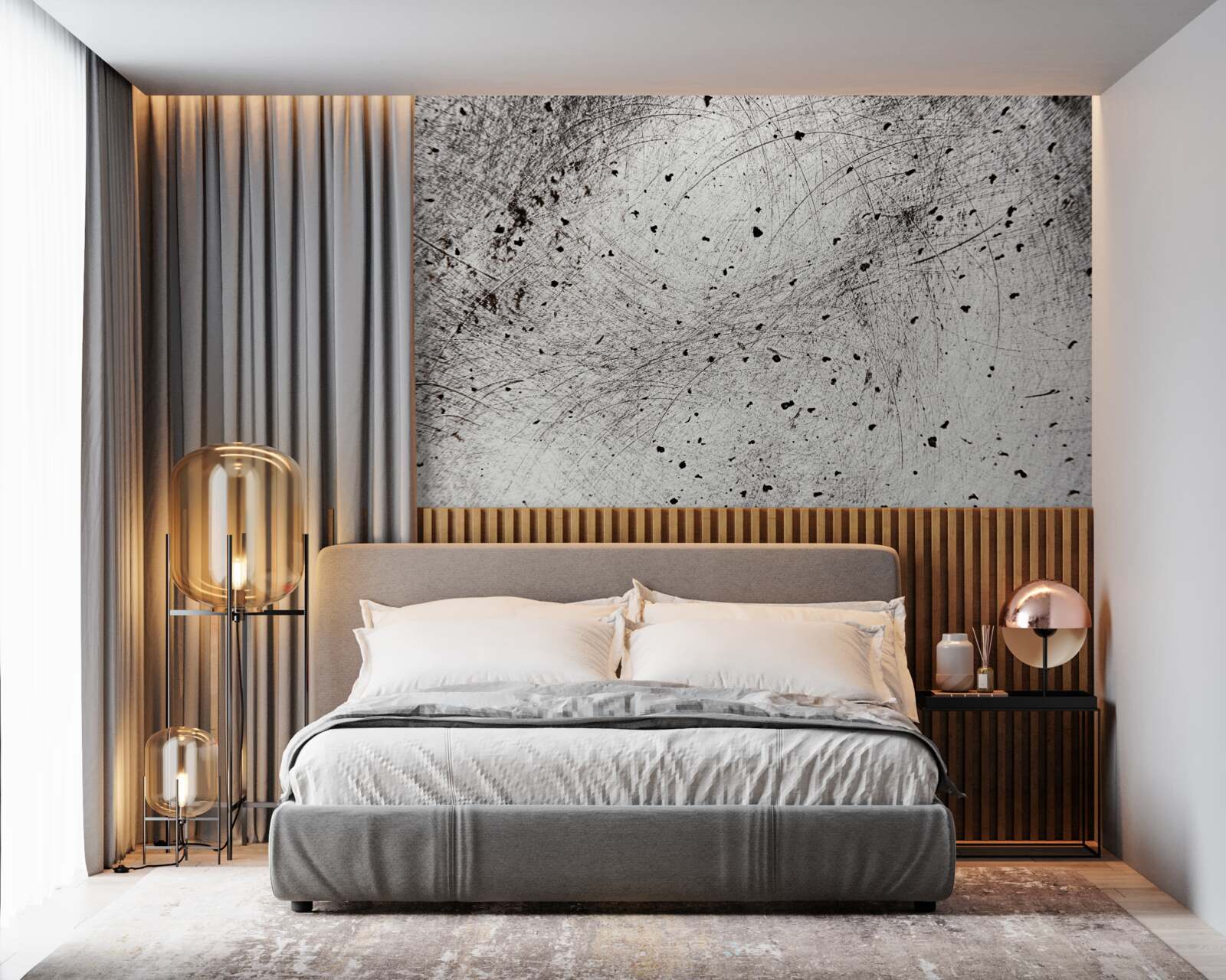 Fototapet beton gri închis