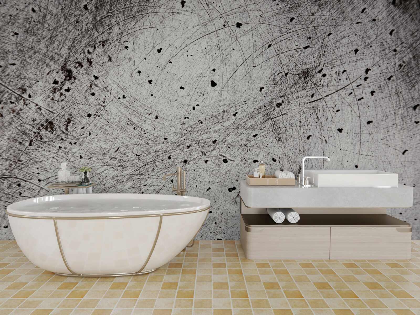 Fototapet beton gri închis