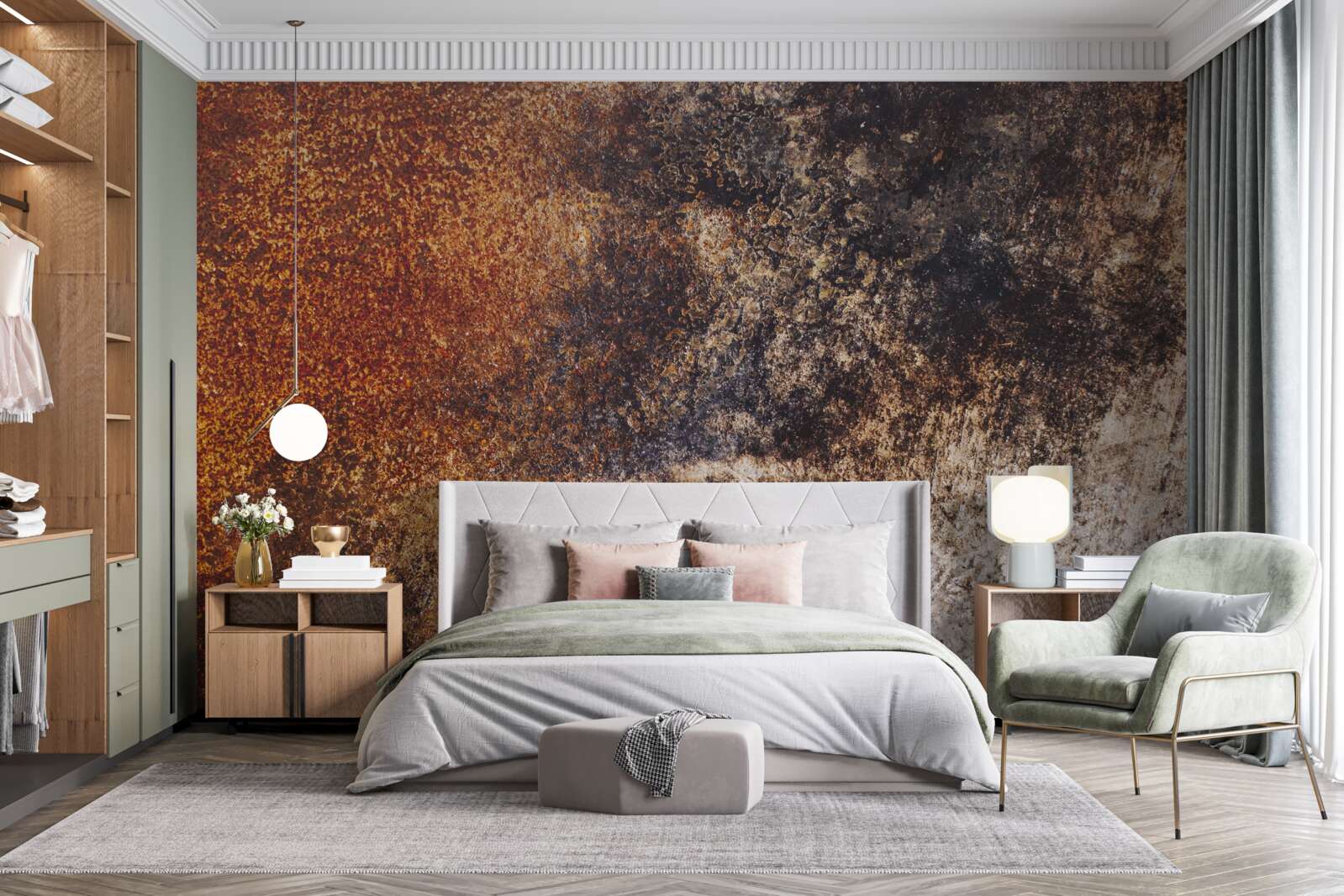 Fototapet fundal cu tonuri grunge ruginite