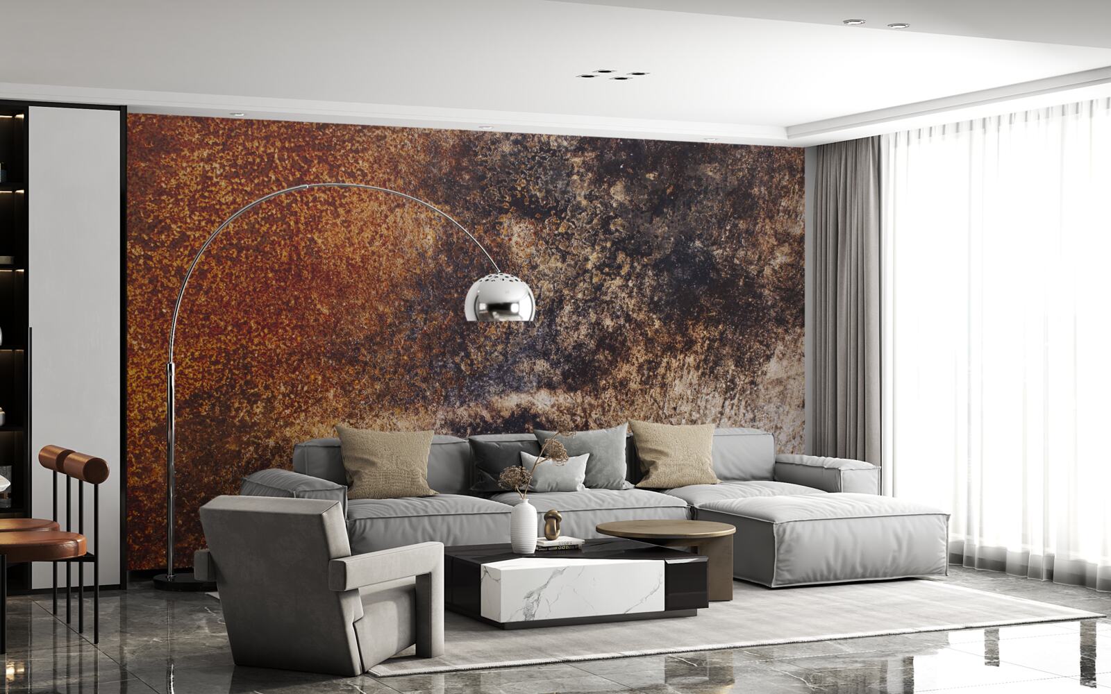 Fototapet fundal cu tonuri grunge ruginite