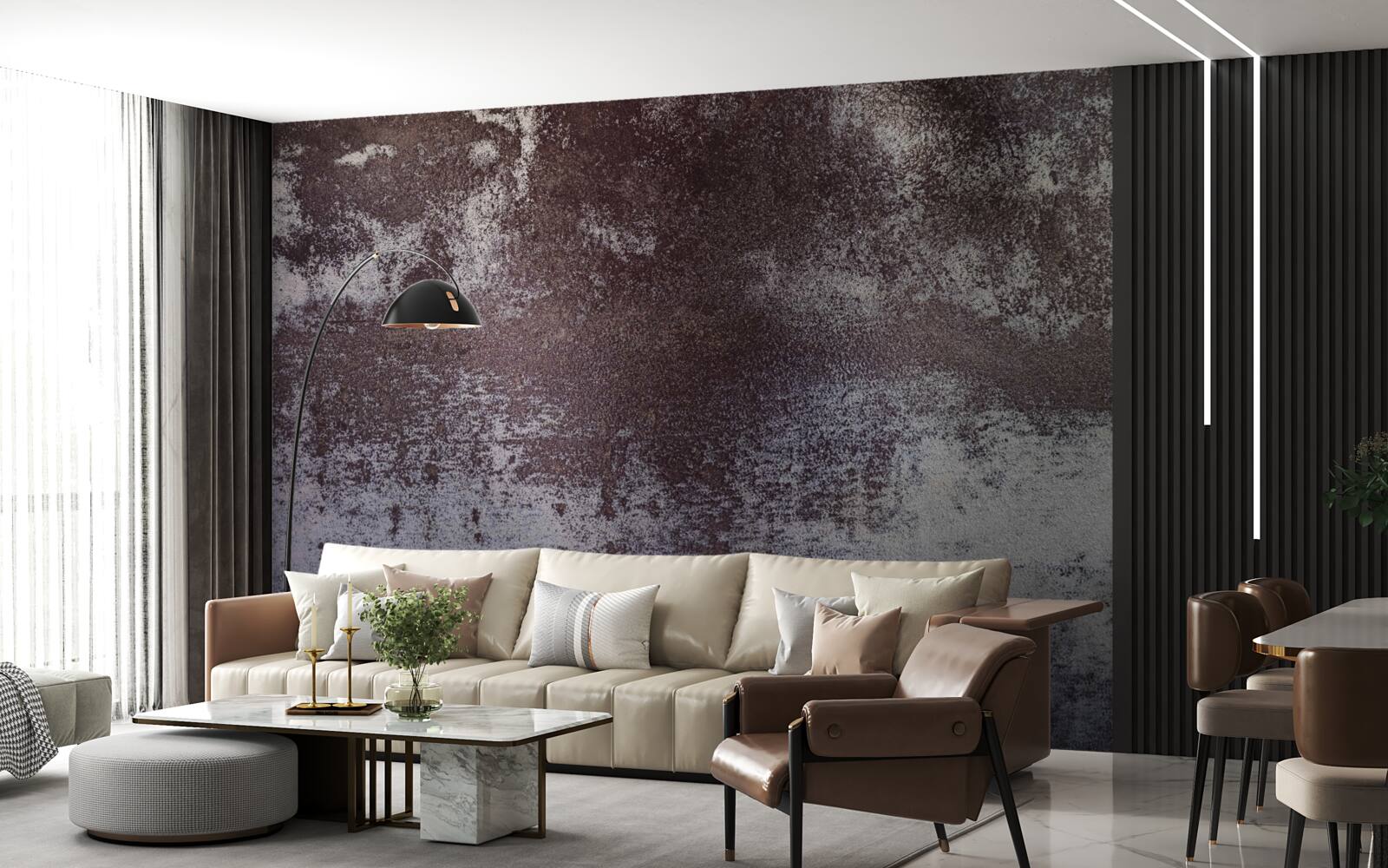 Fototapet metal gri în stil vintage