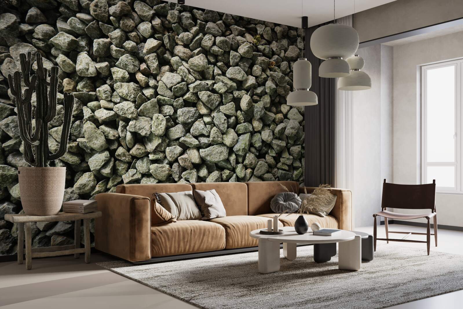 Fototapet perete de pietriș