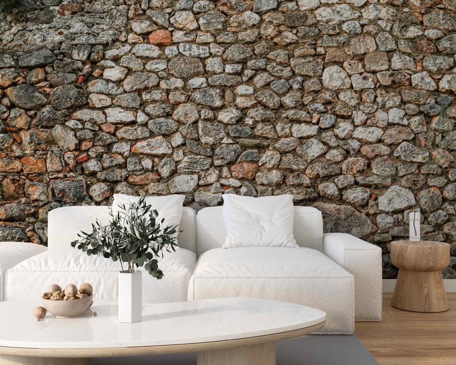 Fototapet perete antic din piatră multicoloră