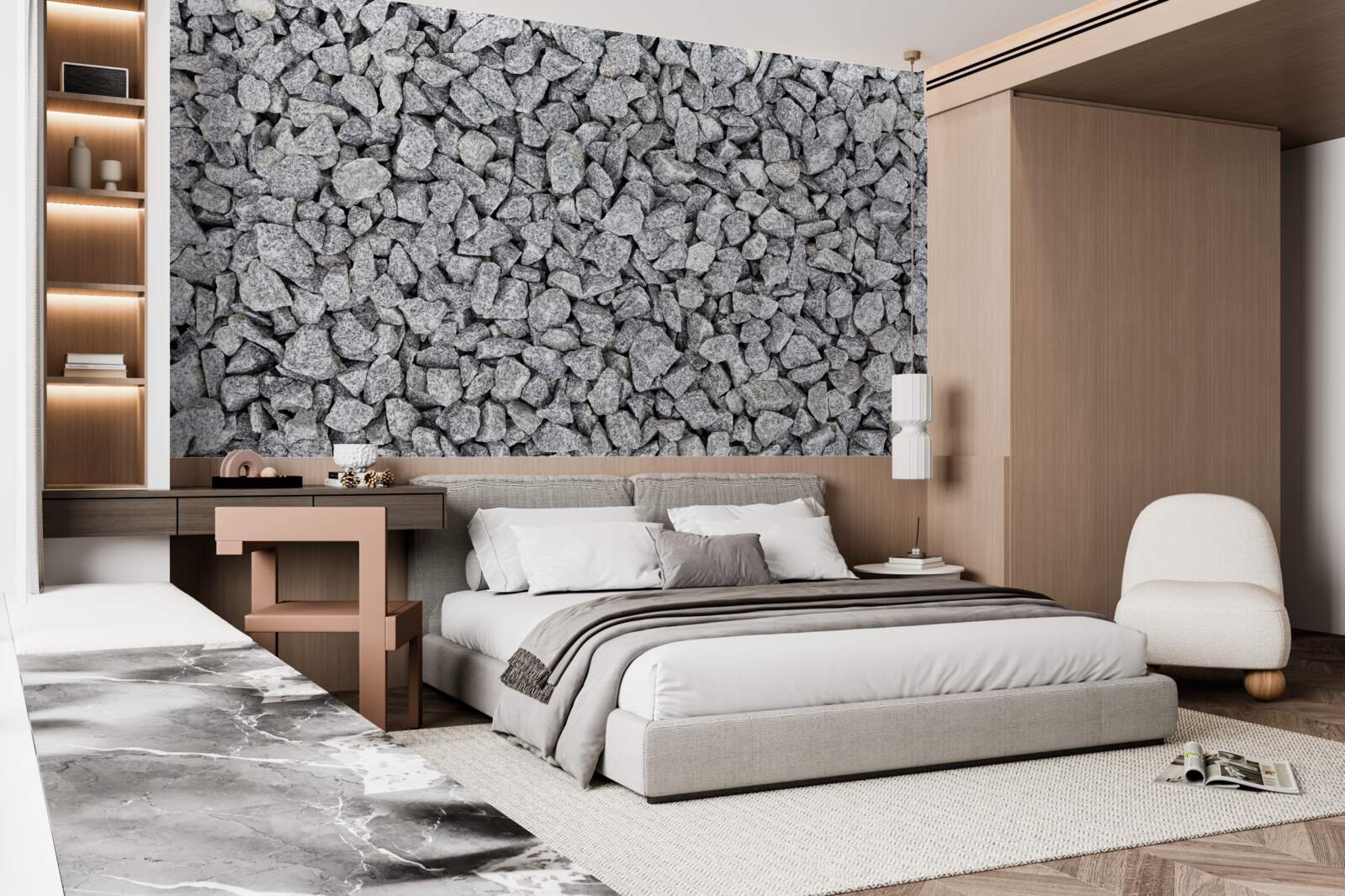 Fototapet marmură gri piatră spartă