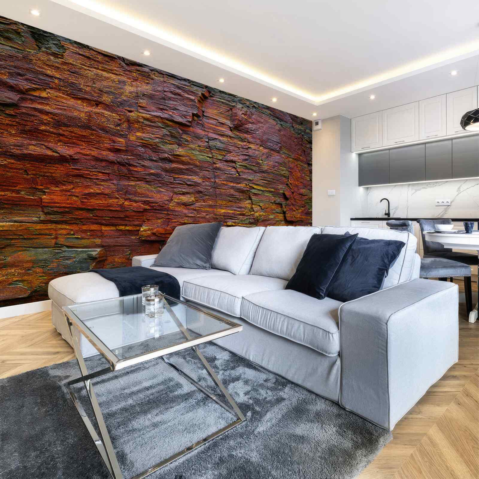 Fototapet fundalul este întunecat munți