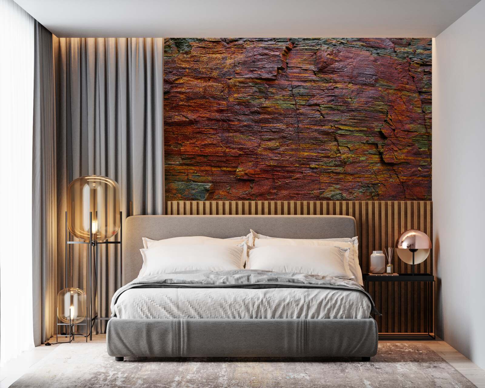 Fototapet fundalul este întunecat munți