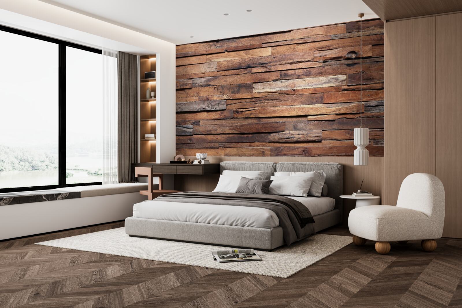 Fototapet scândură de lemn într-o nuanță de maro vechi