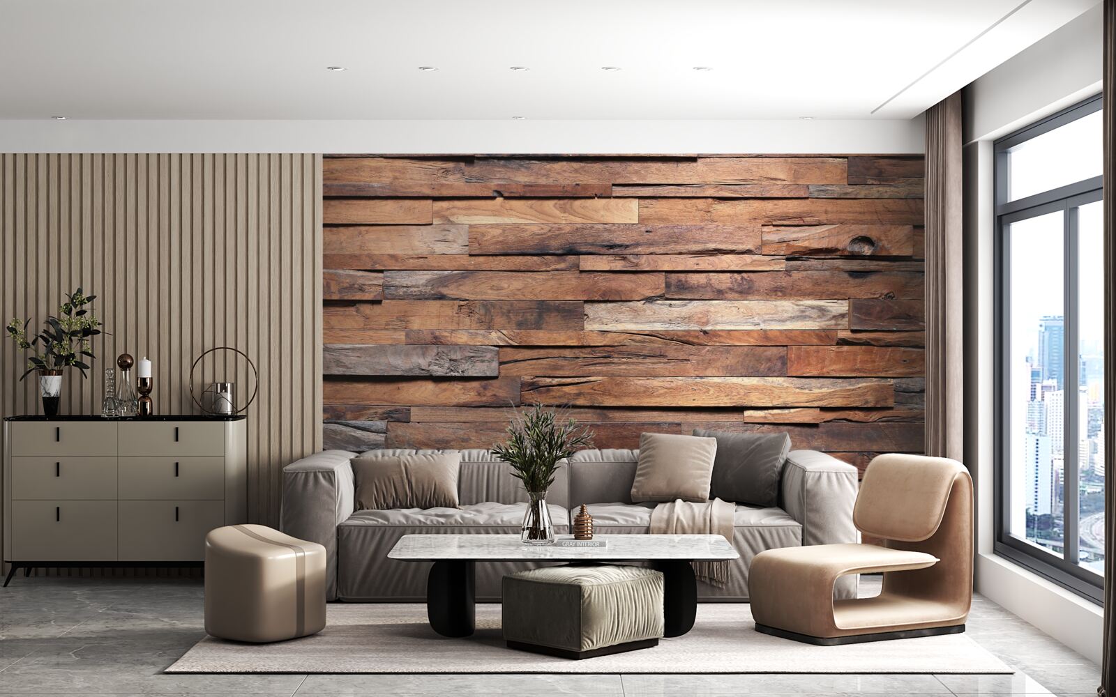 Fototapet scândură de lemn într-o nuanță de maro vechi