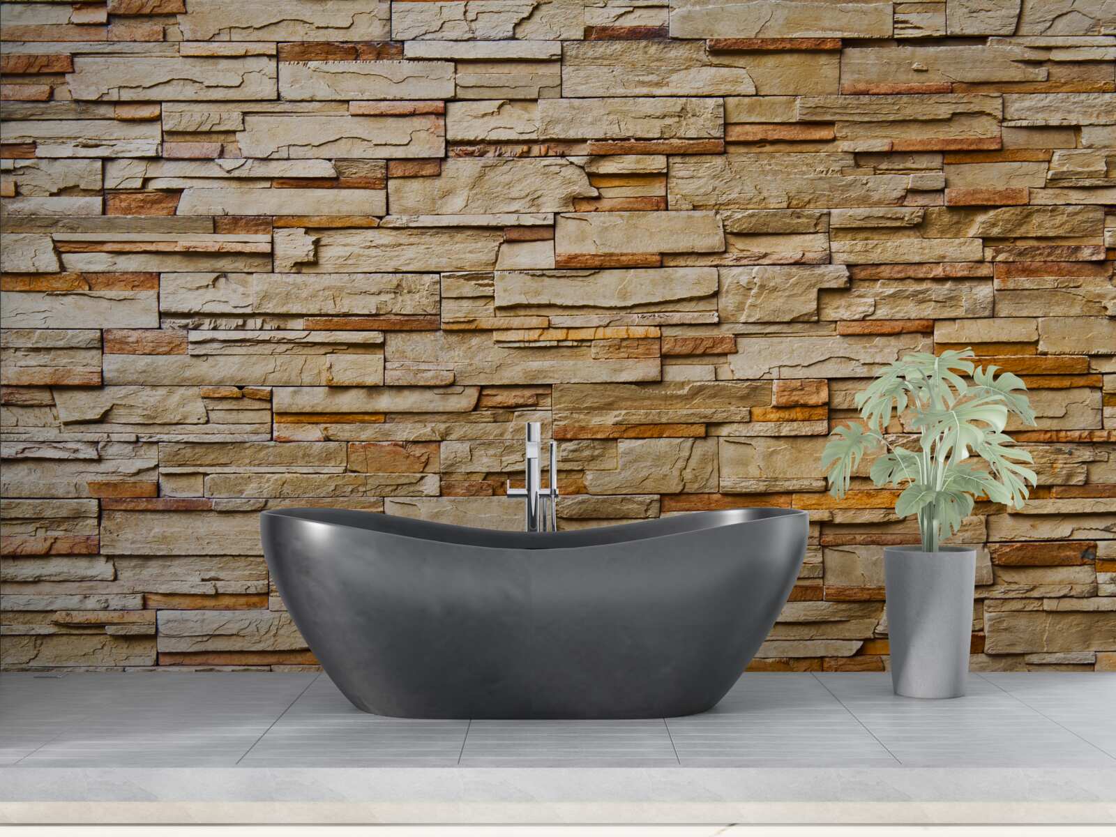 Fototapet perete de piatră maro