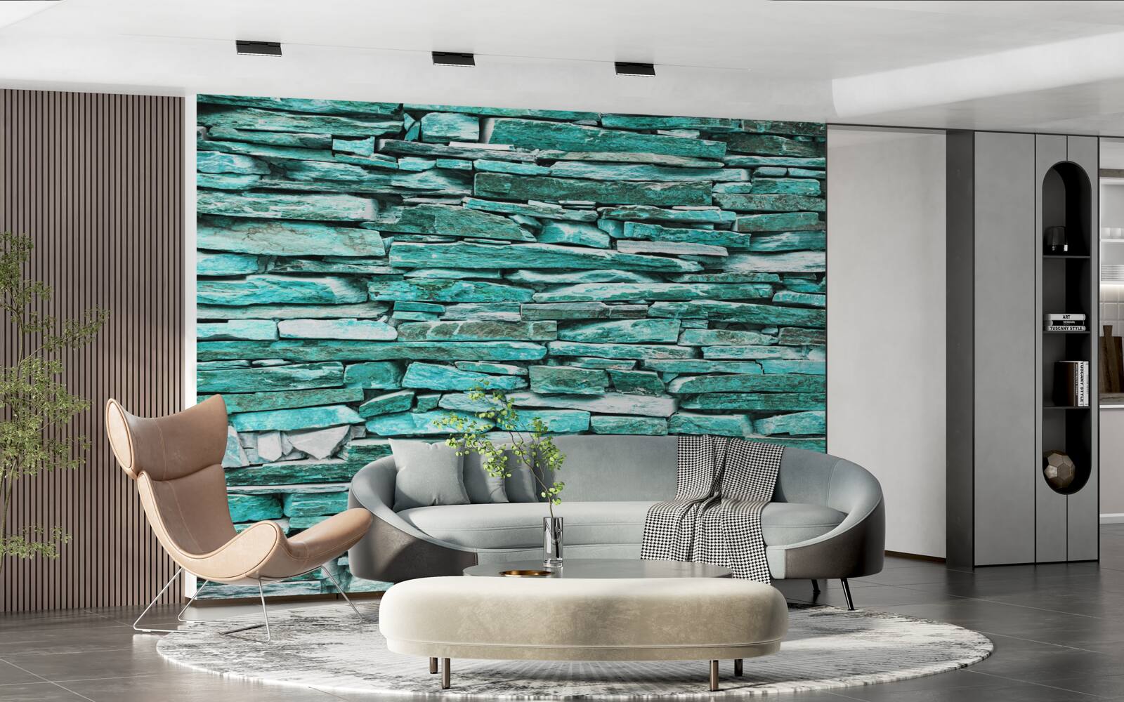 Fototapet barieră de piatră turcoaz