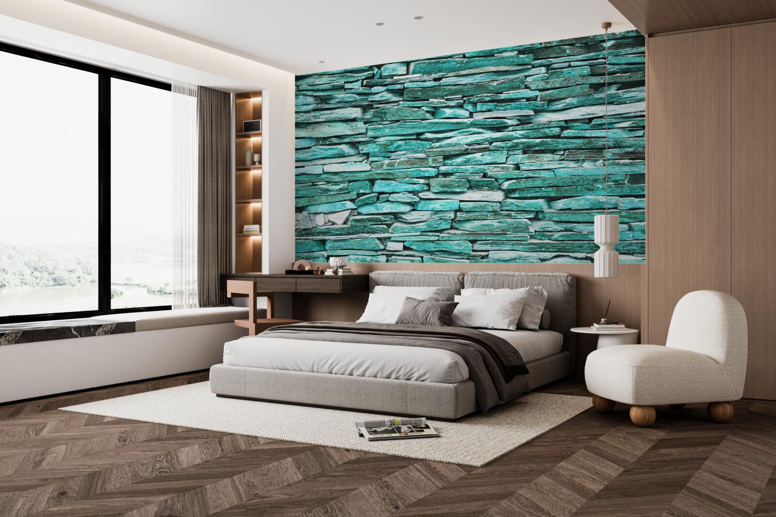 Fototapet barieră de piatră turcoaz