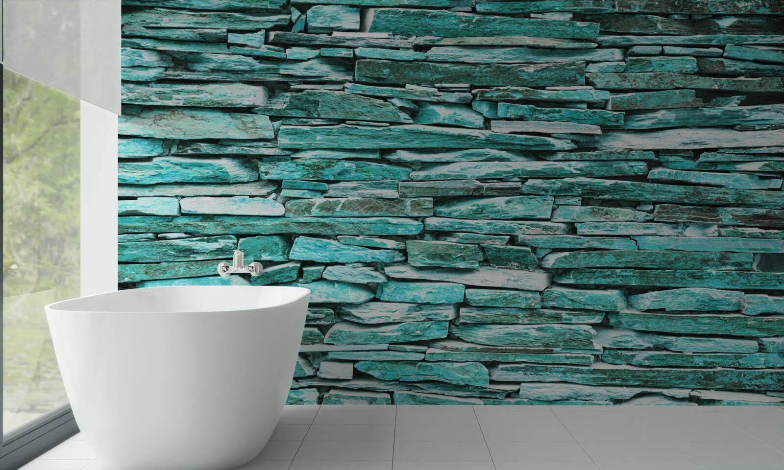 Fototapet barieră de piatră turcoaz