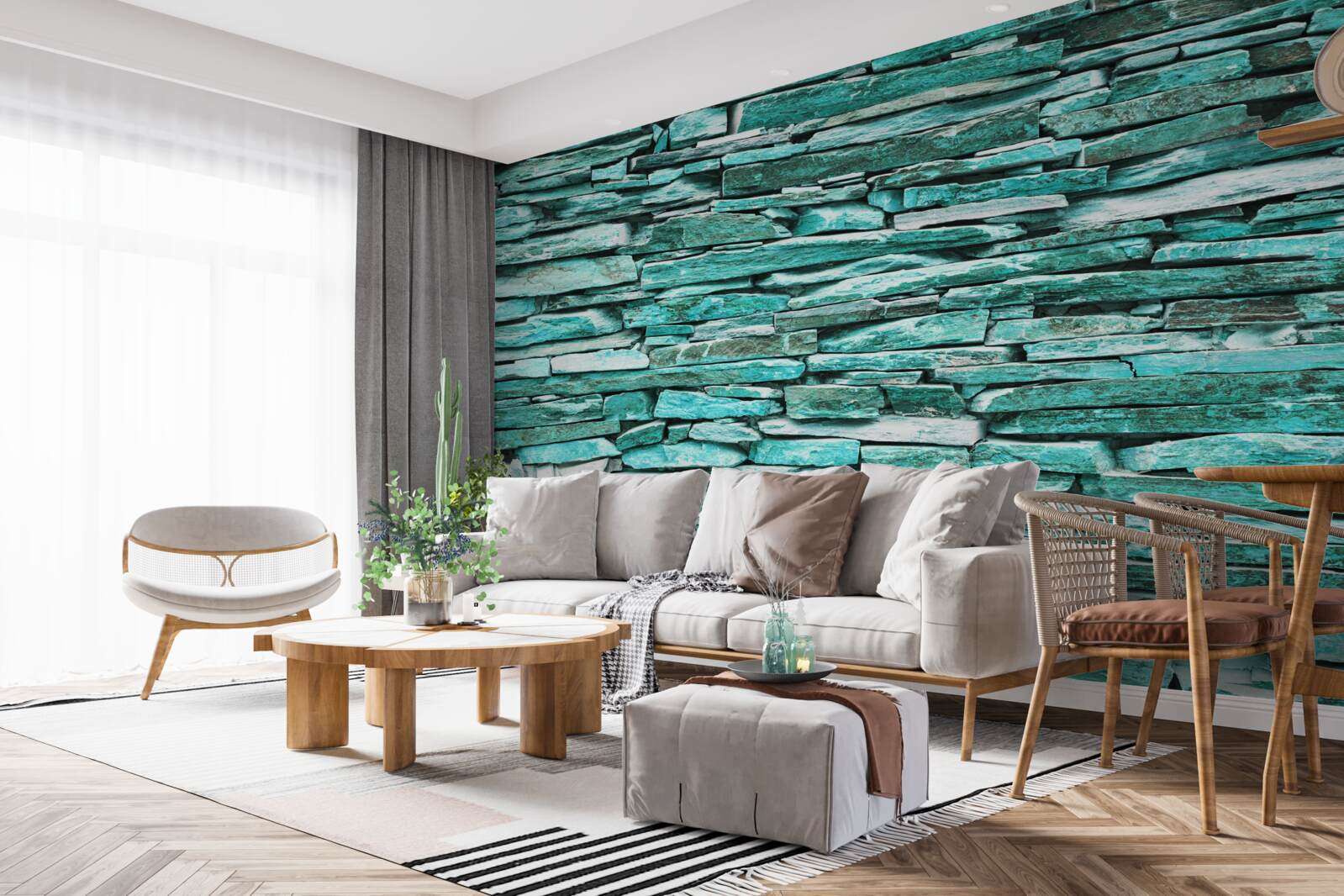 Fototapet barieră de piatră turcoaz