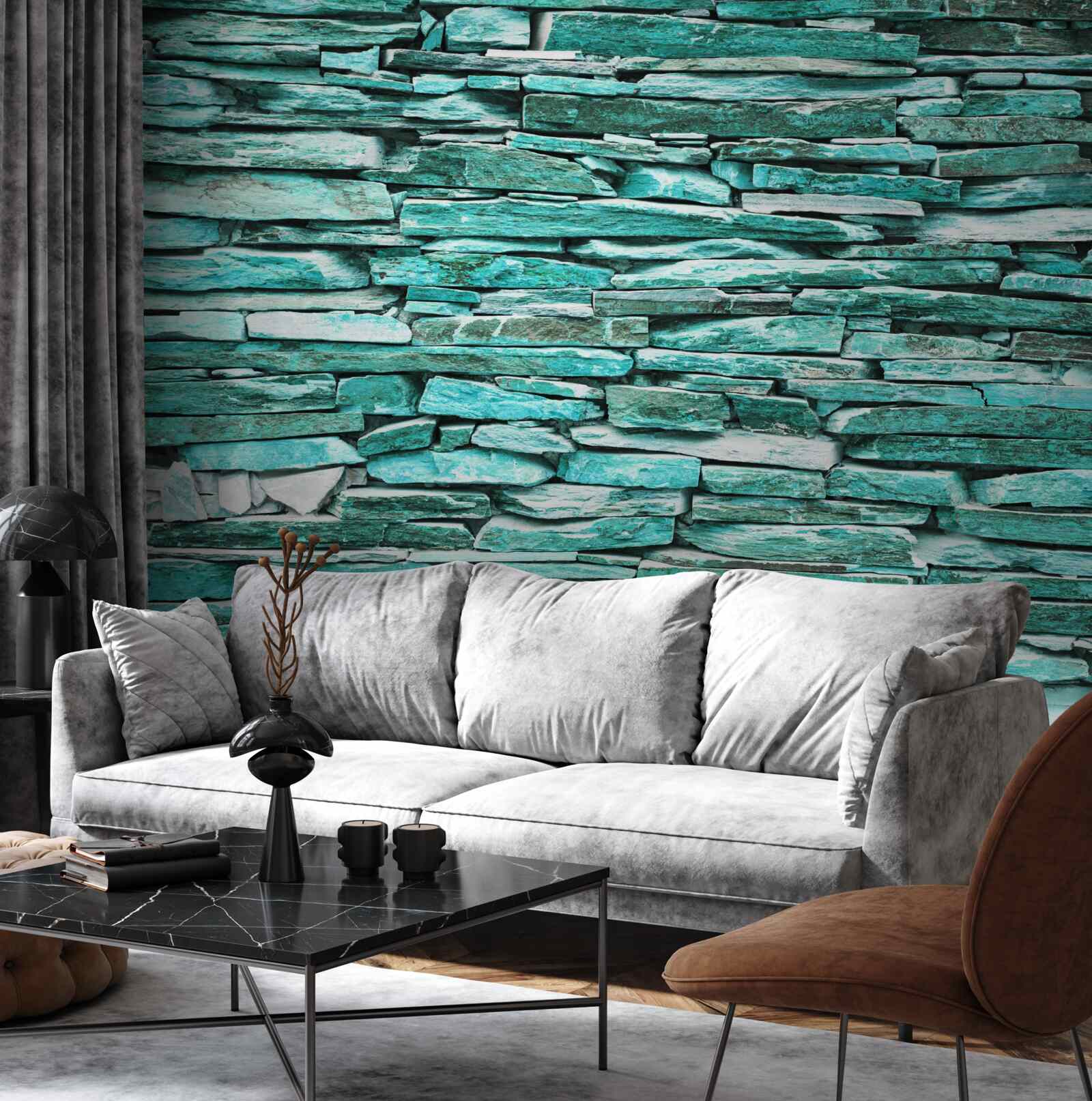 Fototapet barieră de piatră turcoaz