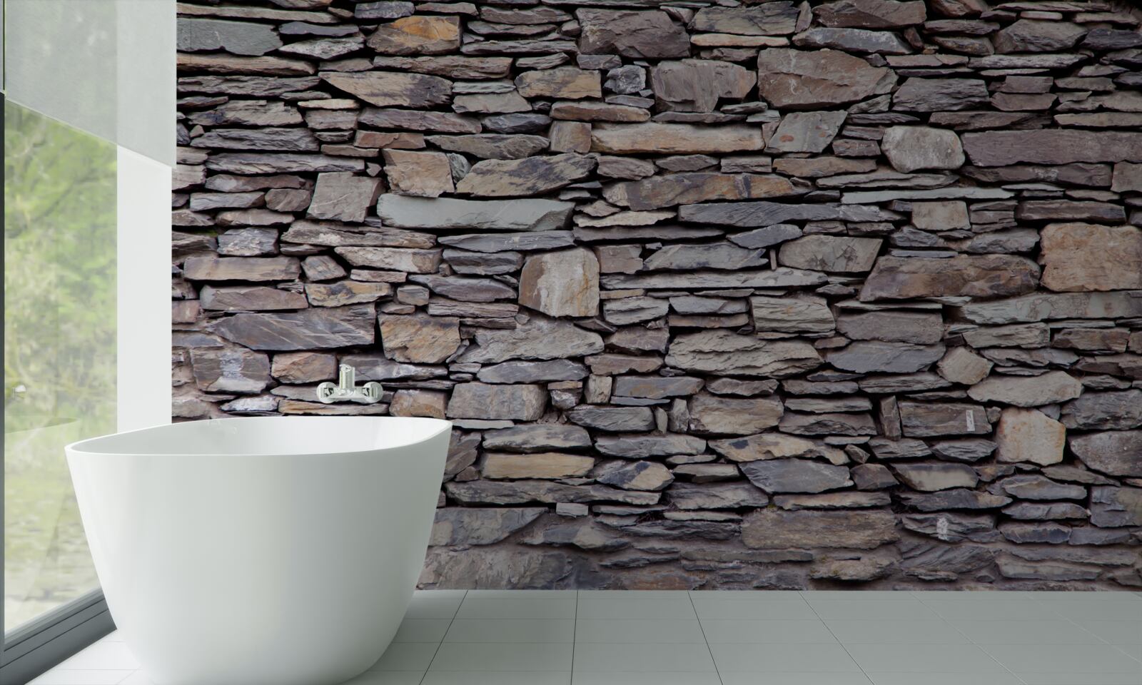 Fototapet zid de piatră gri