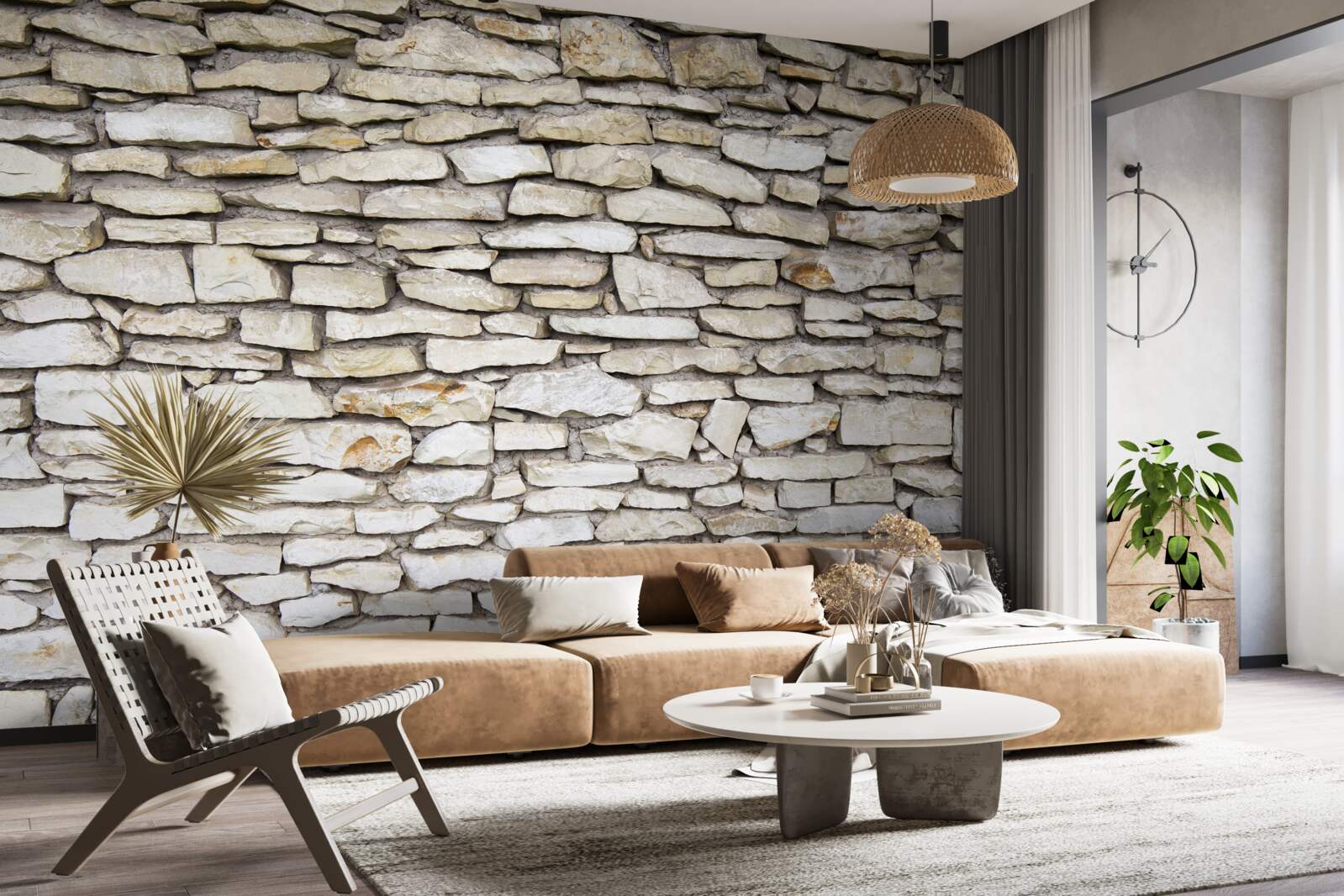 Fototapet Perete realizat din piatră veche texturată