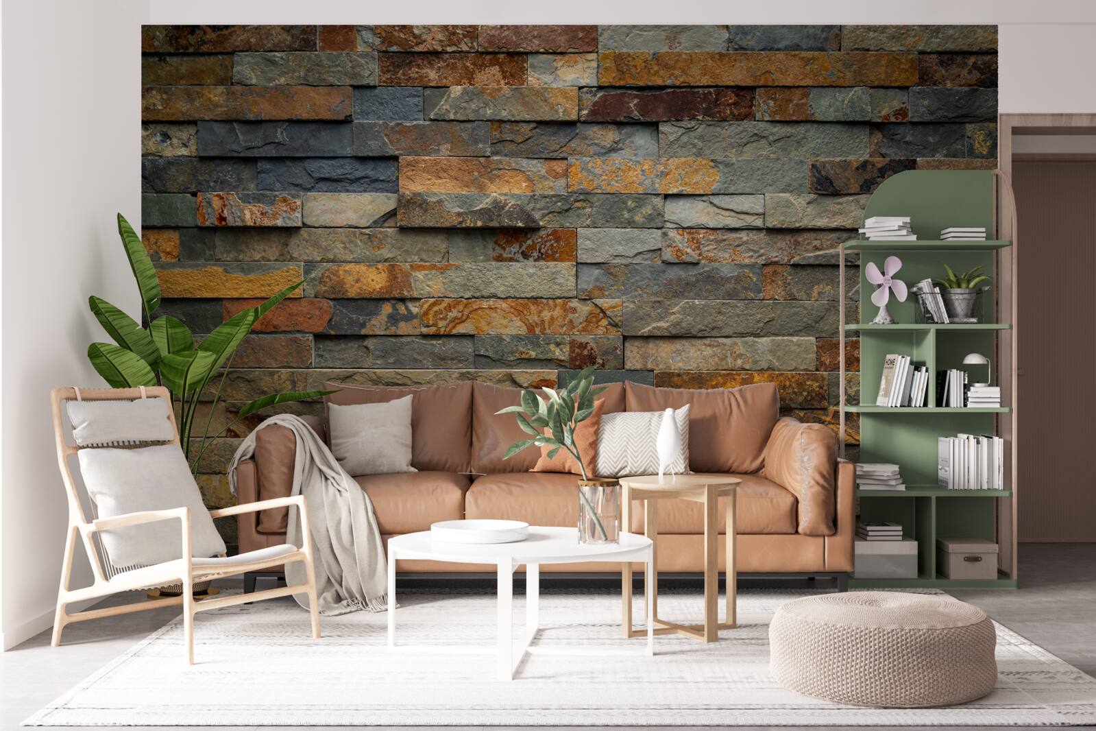 Fototapet perete de piatră multi-roșu