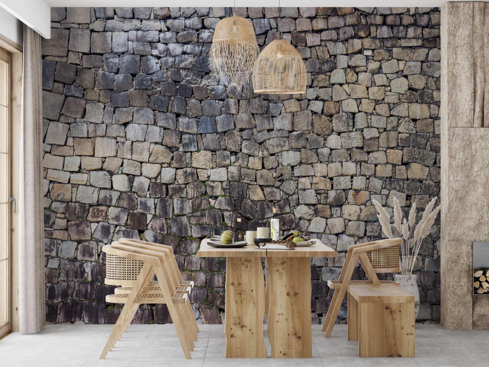 Fototapet Zid medieval realizat din piatră veche