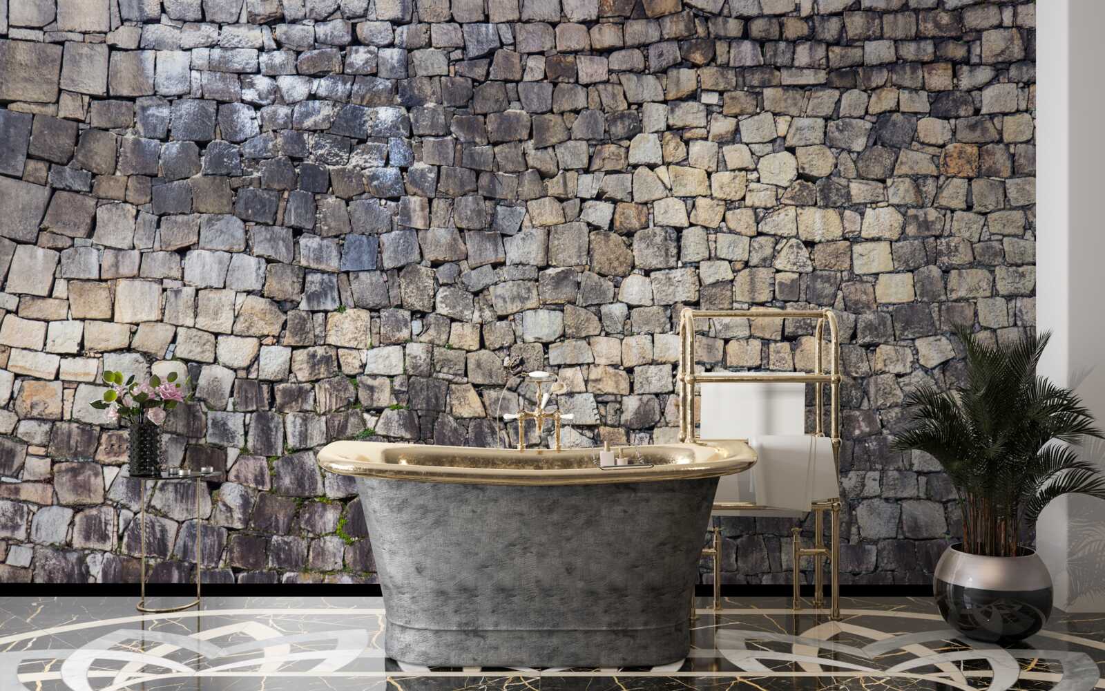 Fototapet Zid medieval realizat din piatră veche