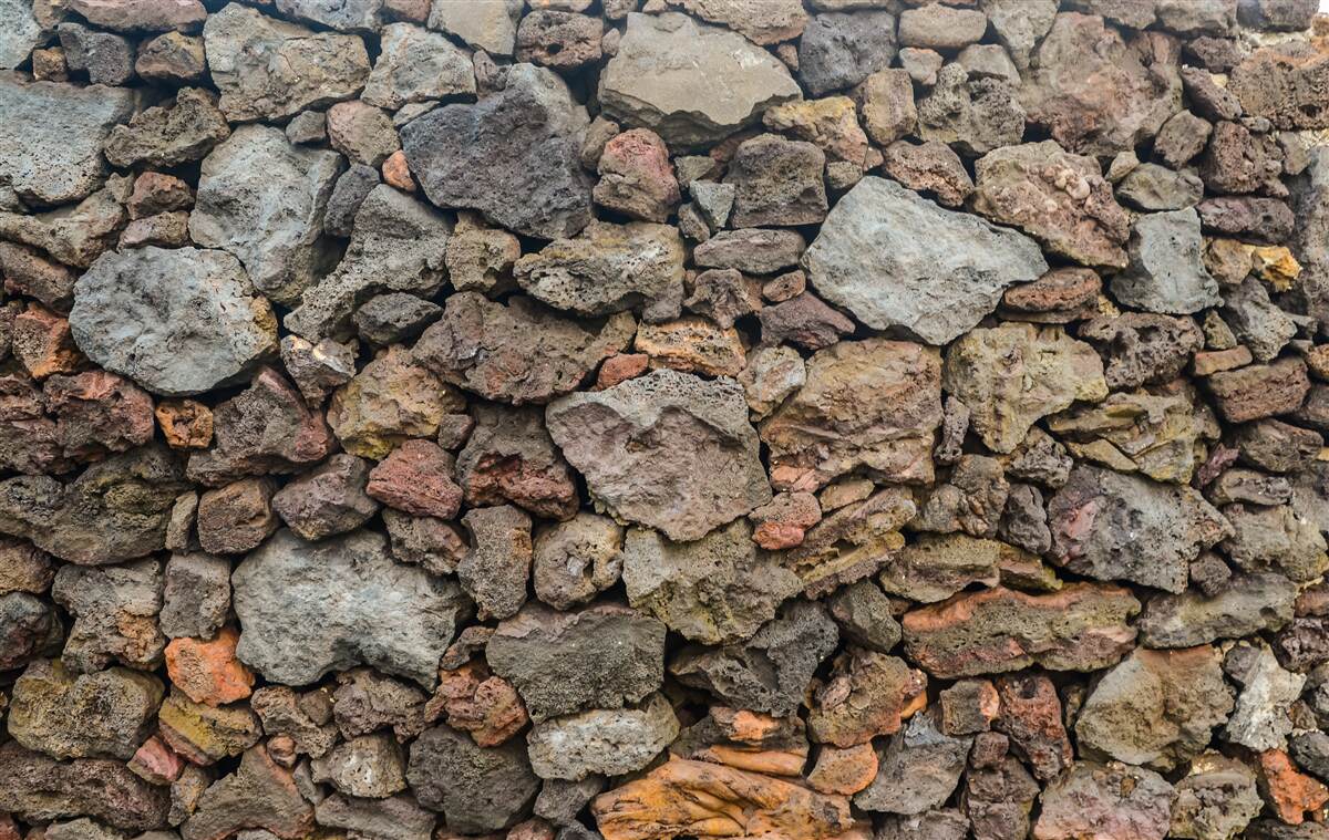 Fototapet Perete din piatră vulcanică