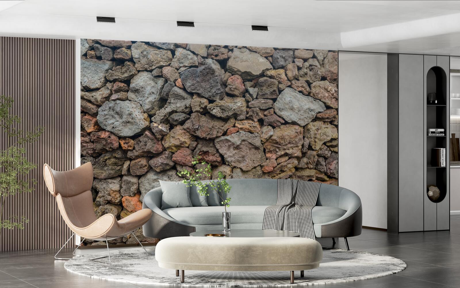 Fototapet Perete din piatră vulcanică