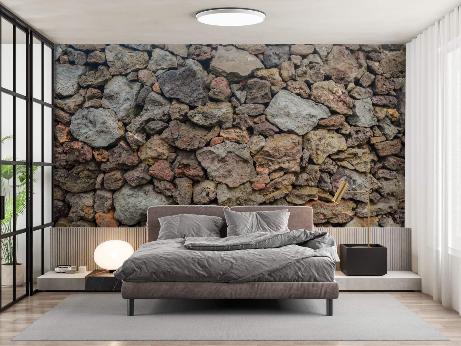 Fototapet Perete din piatră vulcanică