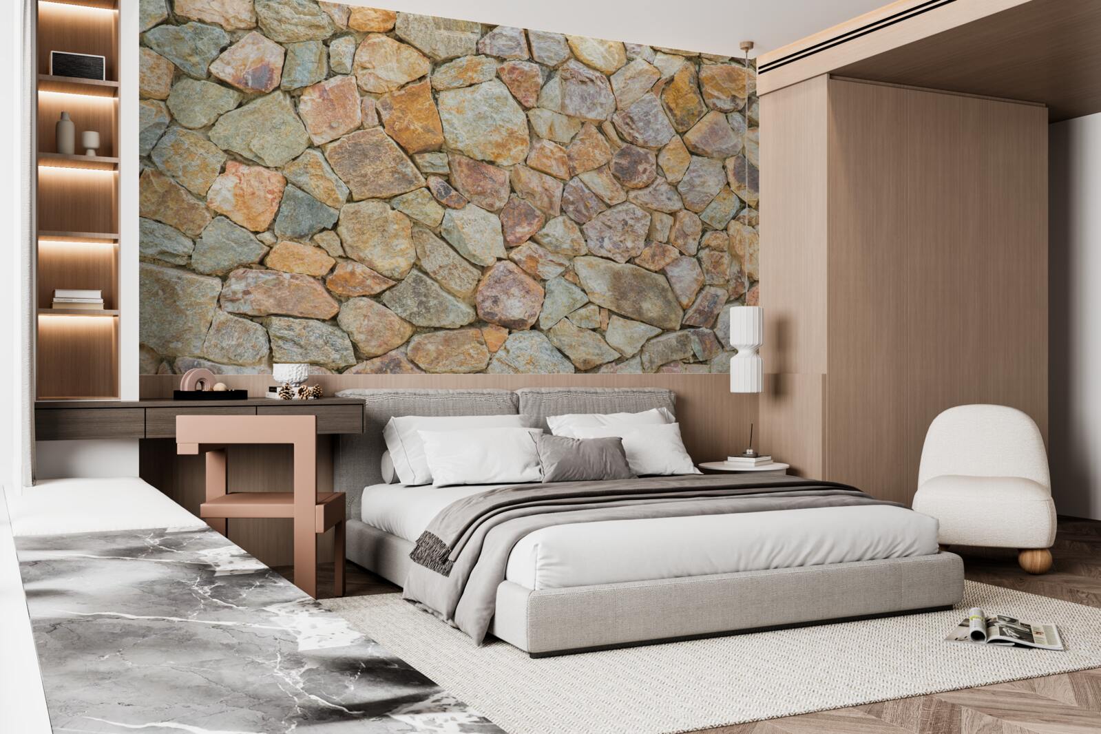 Fototapet pietre maro de diferite nuanțe